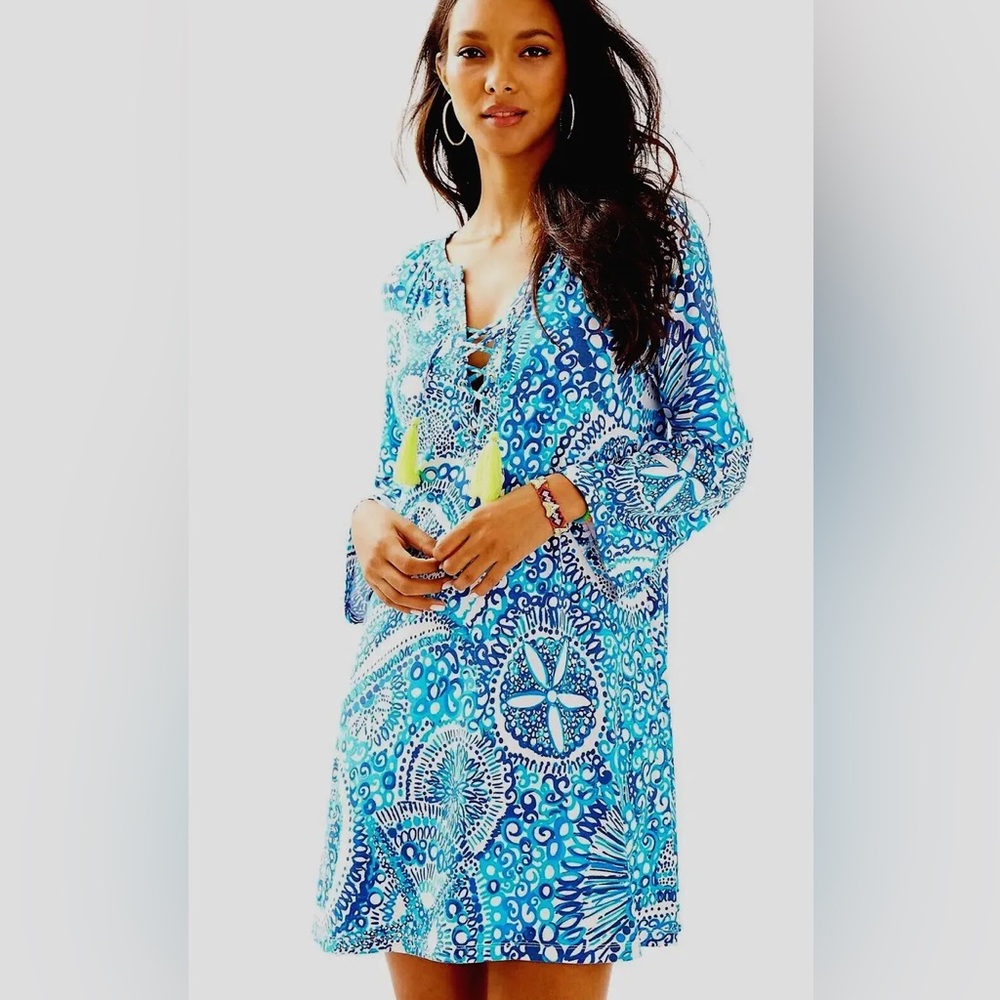 Lilly Pulitzer Sea Isle Swing Dress Midnight Blues